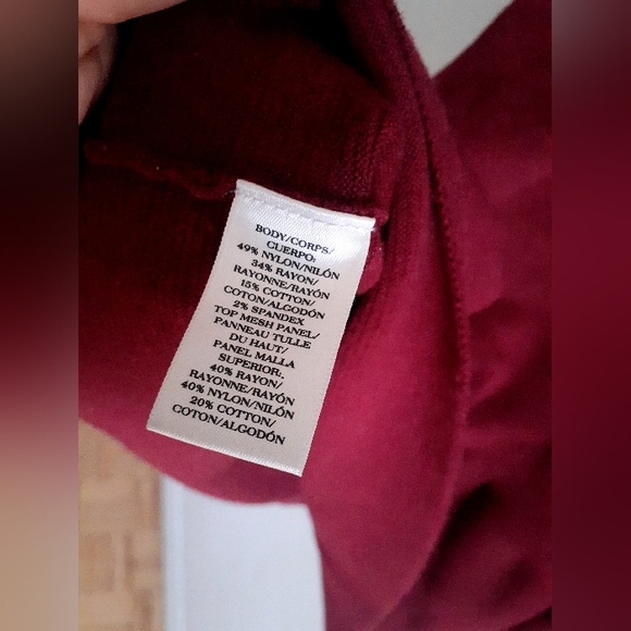 Ann Taylor burgundy peplum sweater - Picture 6 of 16